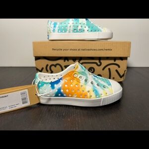 Native Jefferson Print Shoes Tie Dye/White Little Kids/Toddler US C5/EU 20
